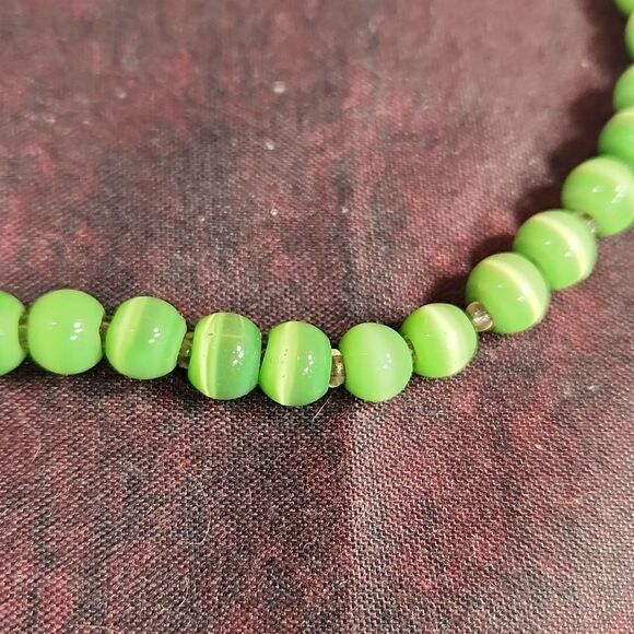 💜Jade Green Beaded Anklet - Picture 5 of 6